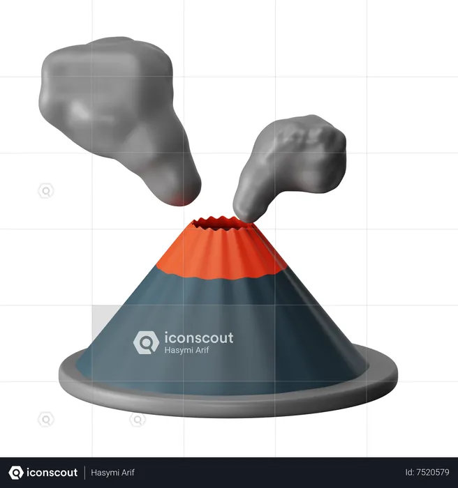 Volcano  3D Icon