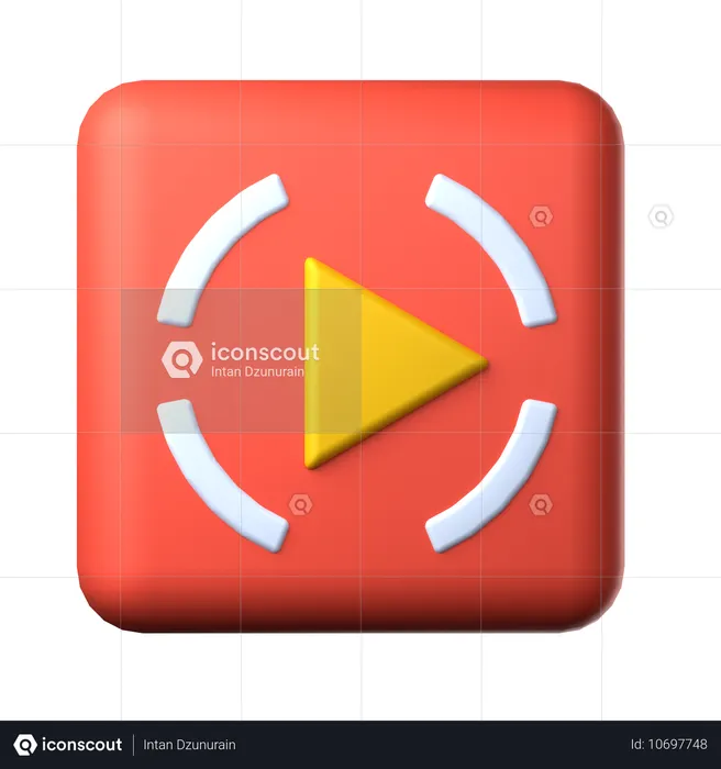 Vollbildvideo  3D Icon