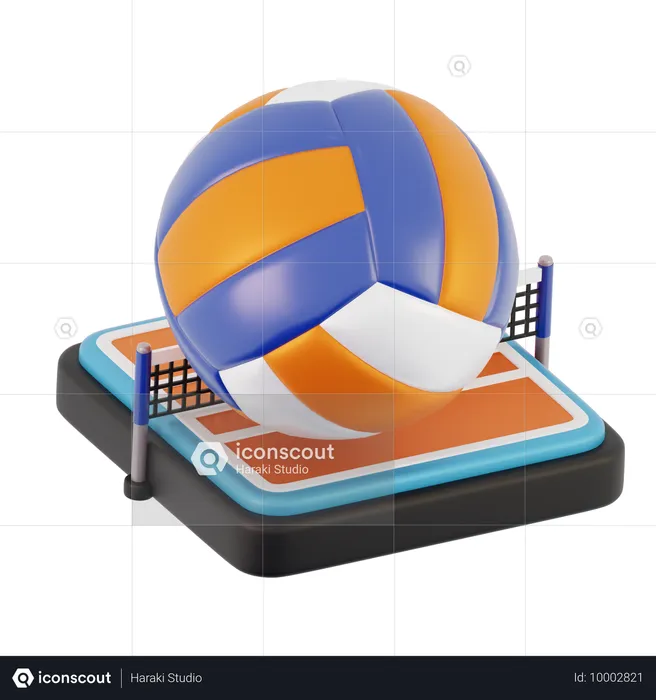 Volley Ball  3D Icon