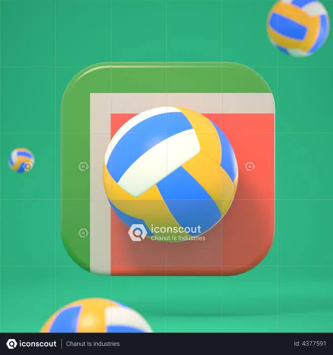 Volleyball  3D Illustration