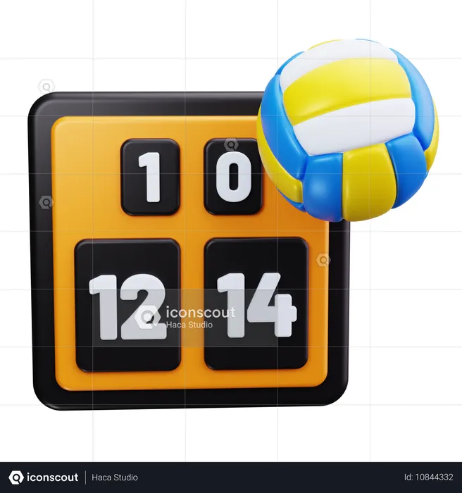 Volleyball-Anzeigetafel  3D Icon