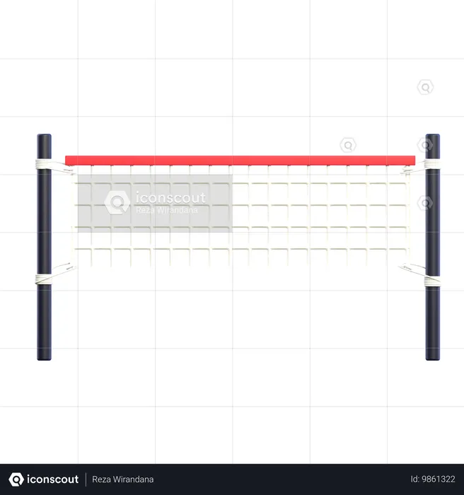 Volleyball Court  3D Illustration