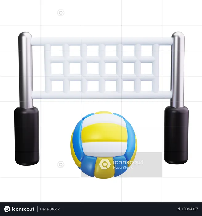バレーボールネット  3D Icon