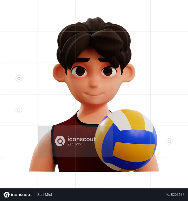 Volleyball Player  3D Icon