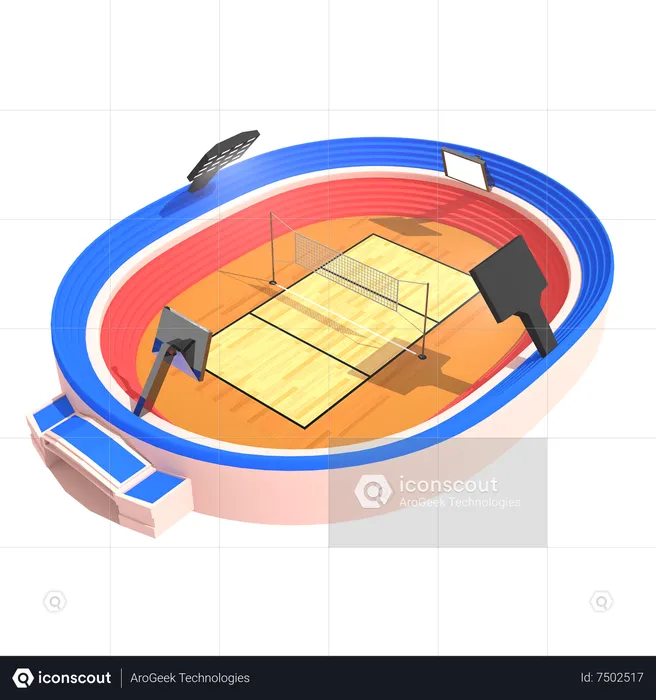 Volleyball stadium  3D Icon