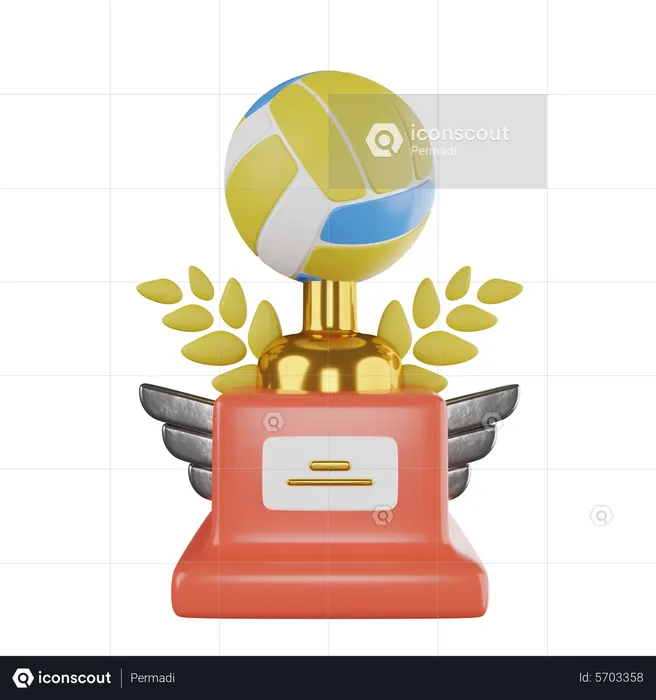 Volleyball Trophy  3D Icon