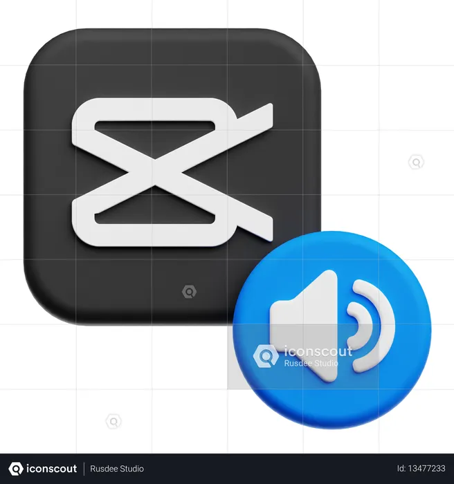Volume Capcut  3D Icon