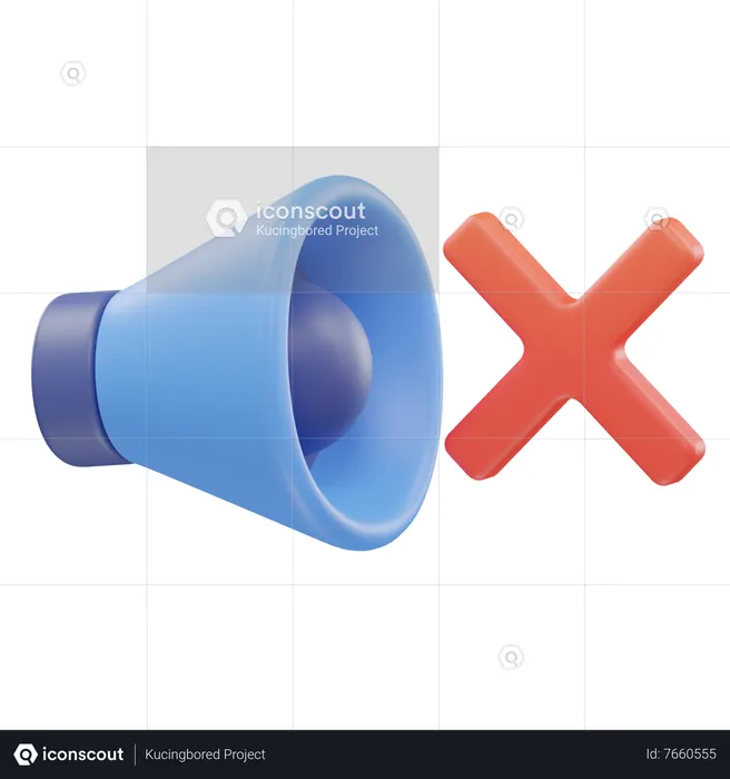 Volume mudo Emoji 3D Icon