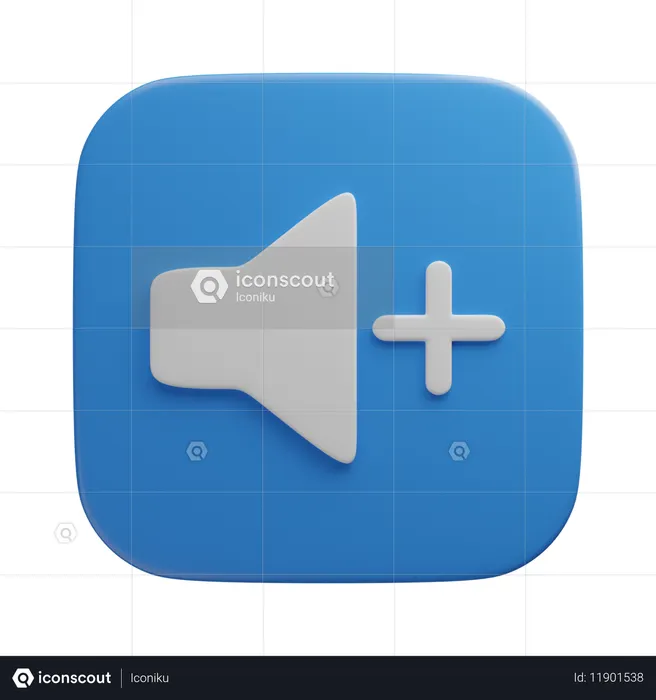 Volume Up  3D Icon
