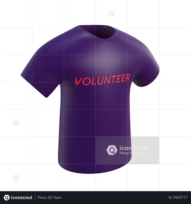 Volunteer tshirt  3D Illustration