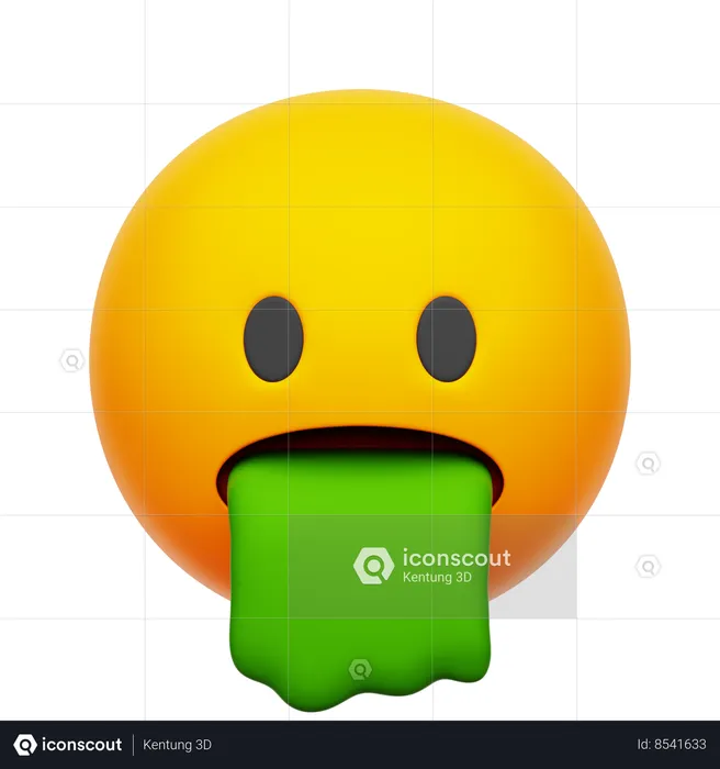 Vomit Emoji  3D Icon