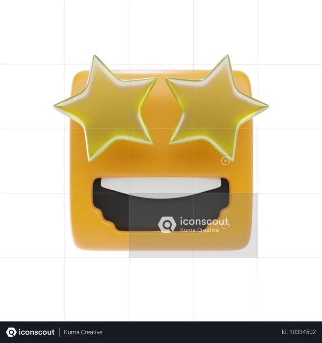 Von einem Stern getroffenes Emoji Emoji 3D Icon