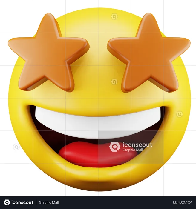 Von einem Stern getroffenes Emoji Emoji 3D Icon