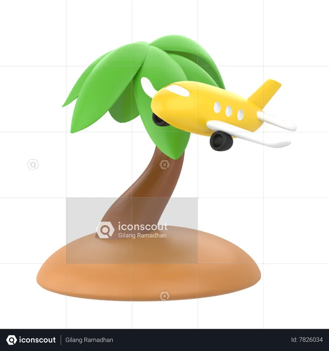 Voo tropical  3D Icon