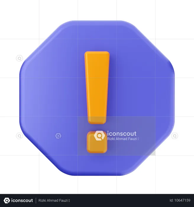 Vorsichtszeichen  3D Icon