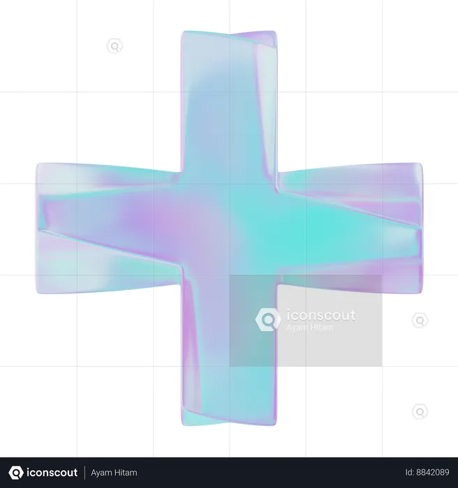 Cruz de vórtice  3D Icon