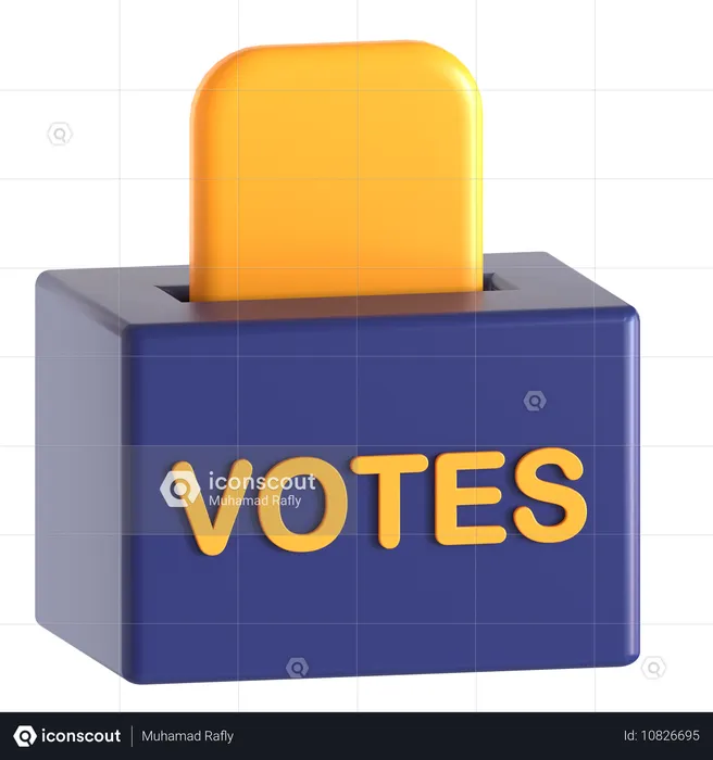 Boîte de vote  3D Icon