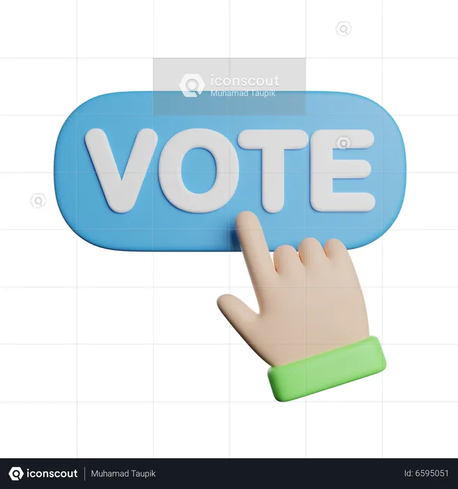 Vote Button  3D Icon