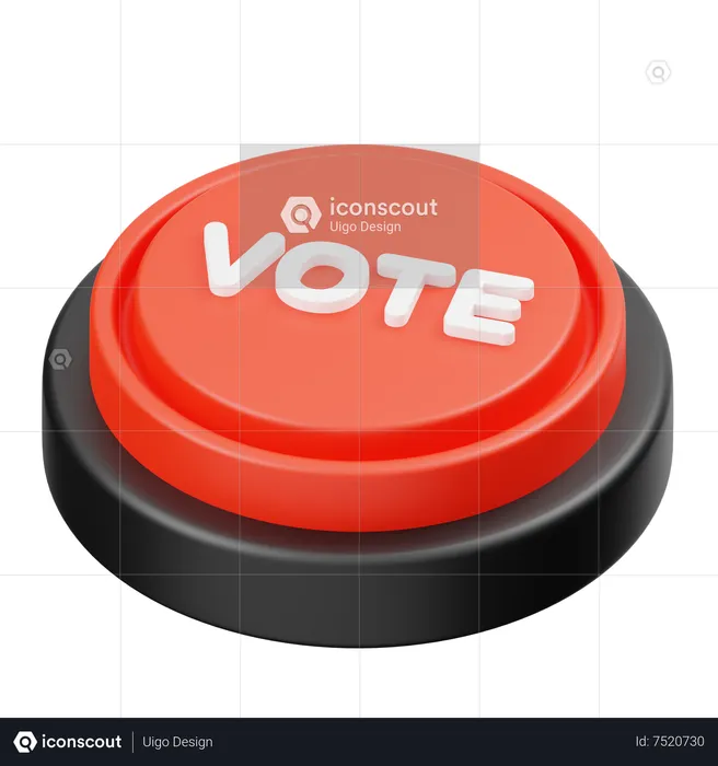 Vote Button  3D Icon