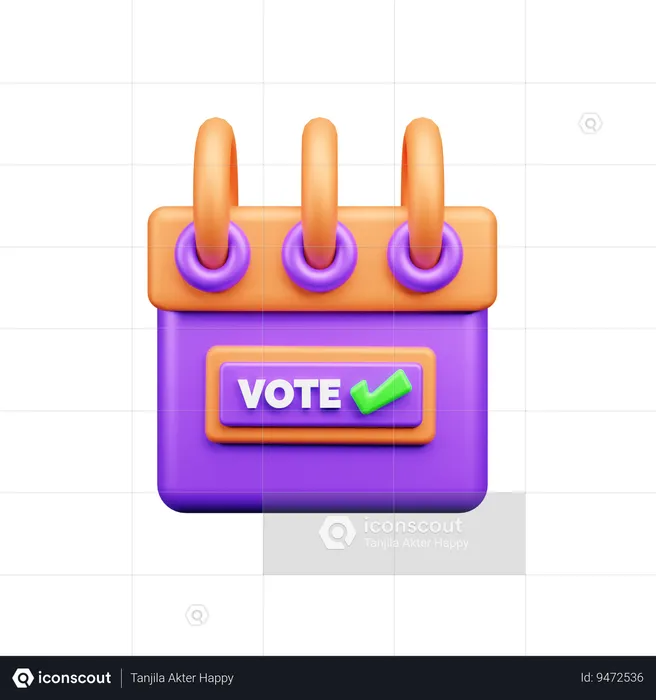 Vote Day  3D Icon