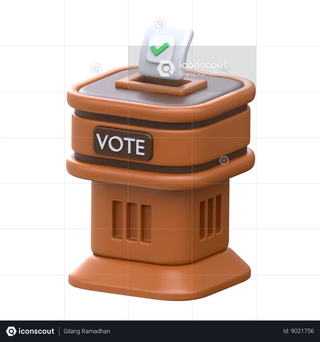 Vote Podium  3D Icon