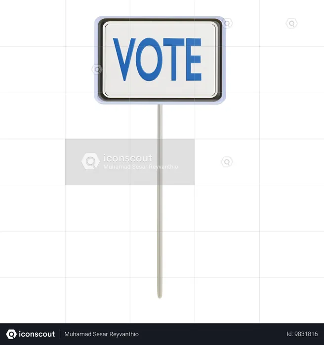 Vote signboard  3D Icon