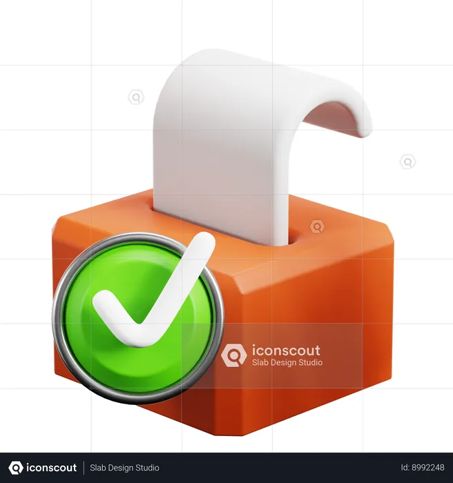 Voted  3D Icon