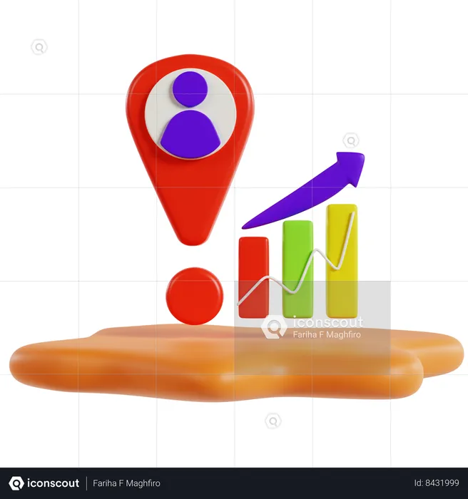 Voting District Map Representation  3D Icon