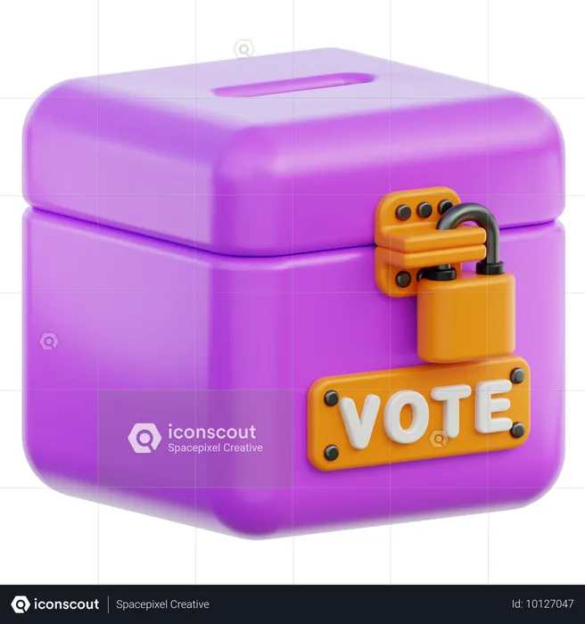 Bloqueio de voto  3D Icon