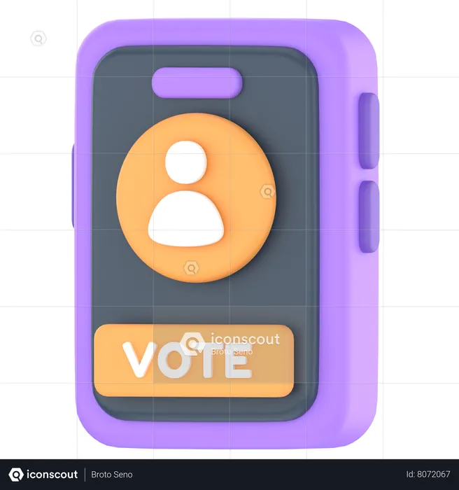 Voto en línea  3D Icon