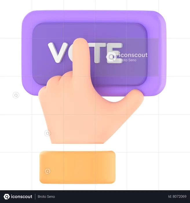Mano de voto  3D Icon