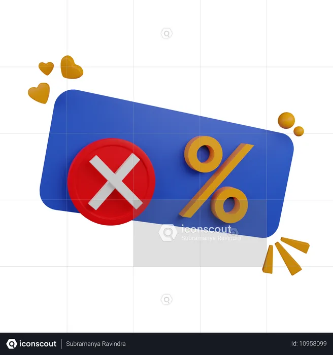 Voucher falhou  3D Icon