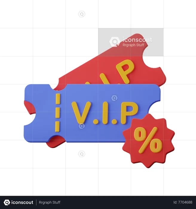 Desconto de voucher vip  3D Icon