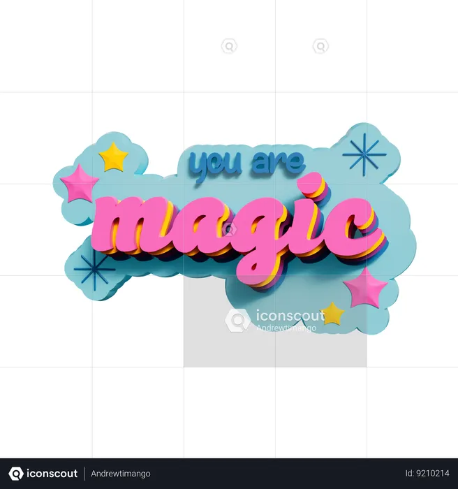 Tu es un autocollant magique  3D Sticker