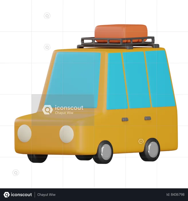 Voiture de voyage  3D Icon