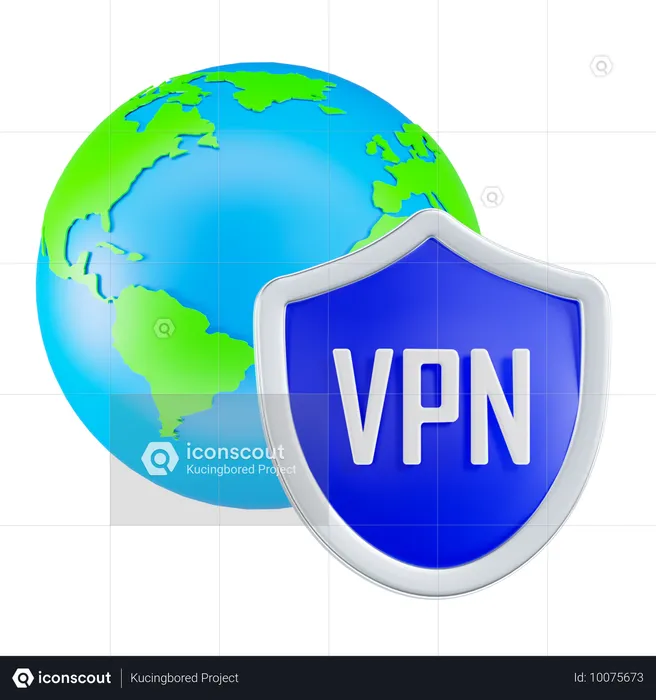 VPN 브라우저  3D Icon