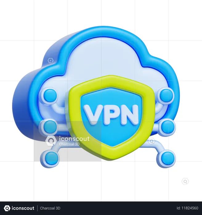 VPN接続  3D Icon