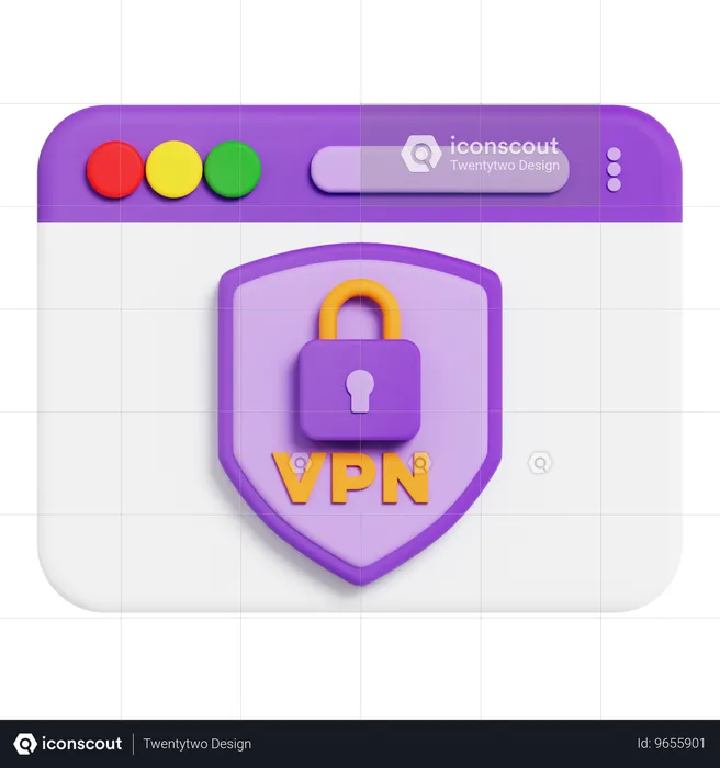 VPN security  3D Icon