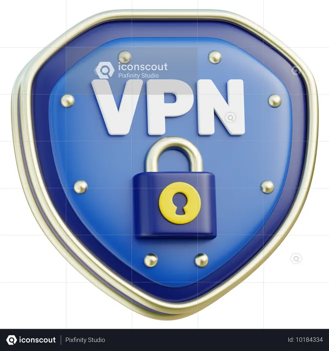 Bouclier VPN  3D Icon