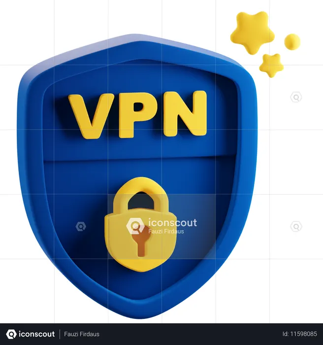 VPN Shield  3D Icon