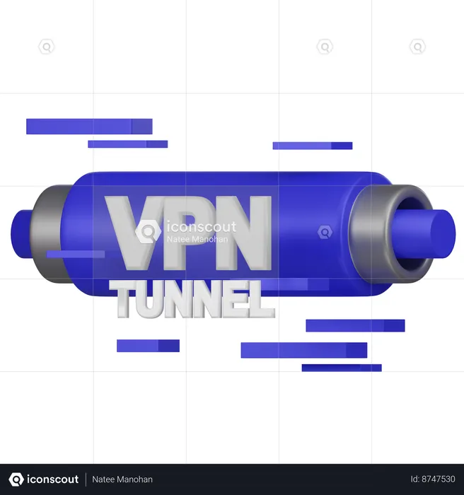 Vpn Tunnel  3D Icon