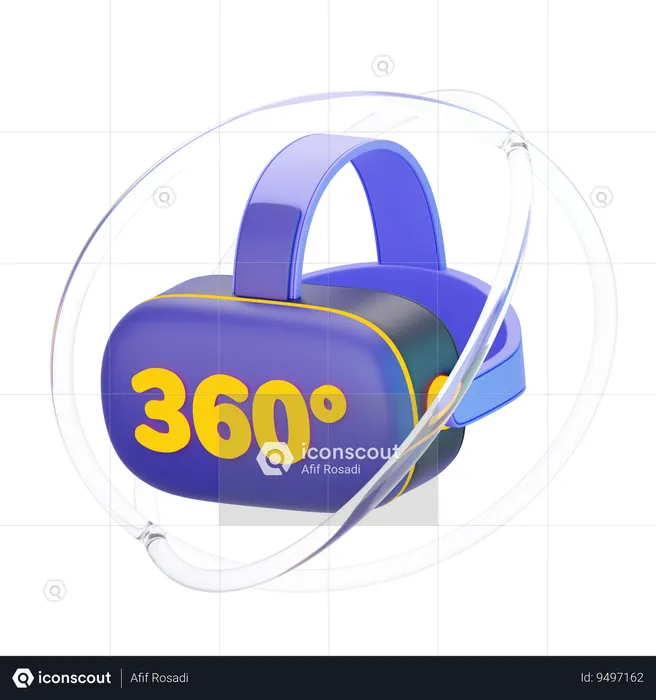 VR 360  3D Icon