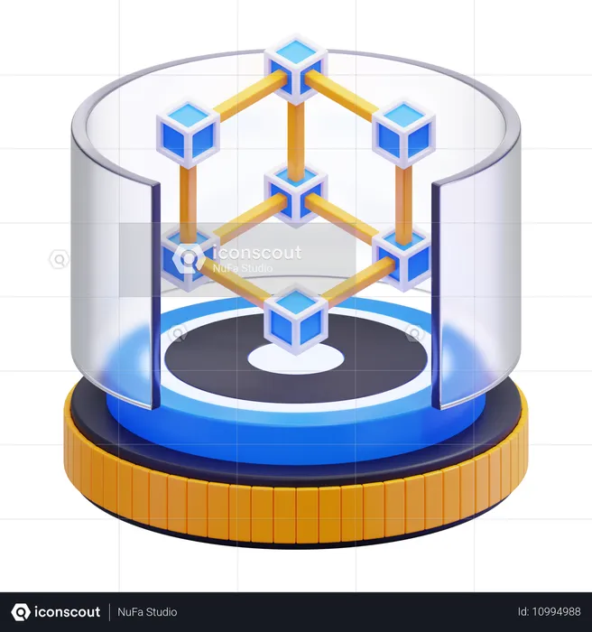 Vr blockchain  3D Icon