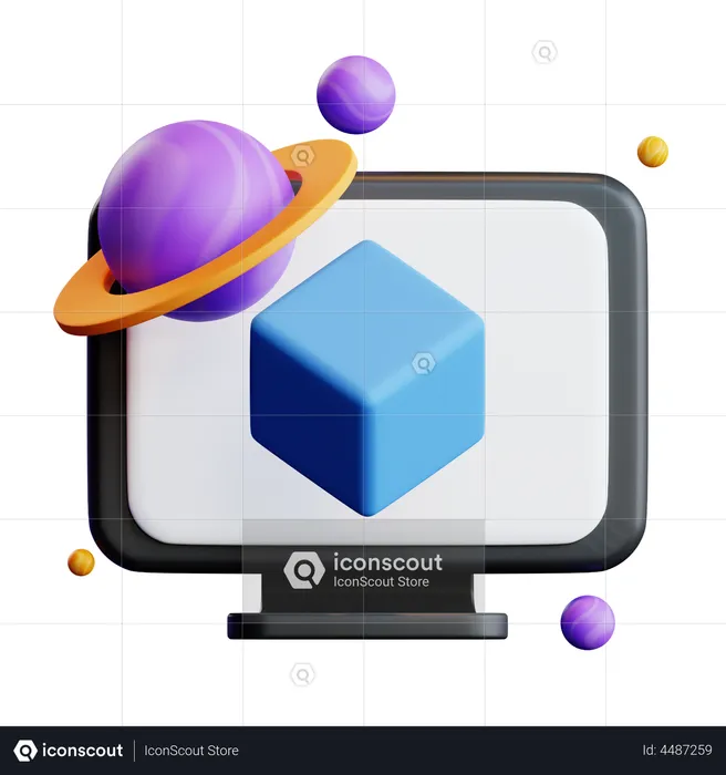 VR Education  3D Icon