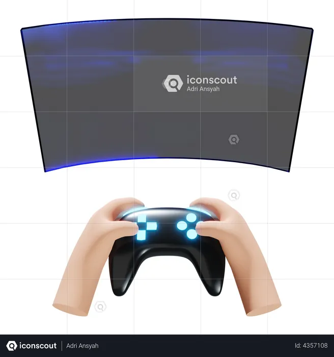 VR gamer  3D Illustration