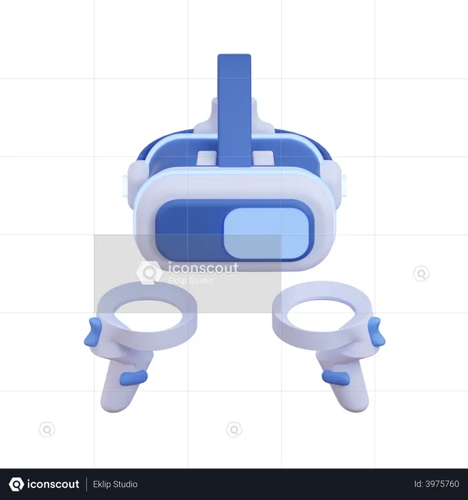 VR gaming equipment  3D Icon