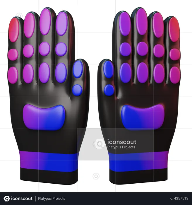 VR gaming gloves  3D Icon