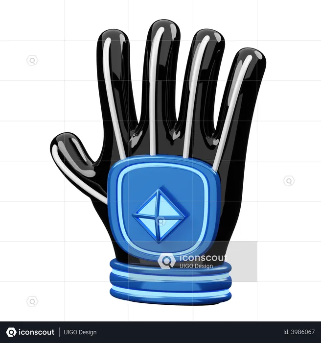 Vr Gaming Gloves  3D Illustration