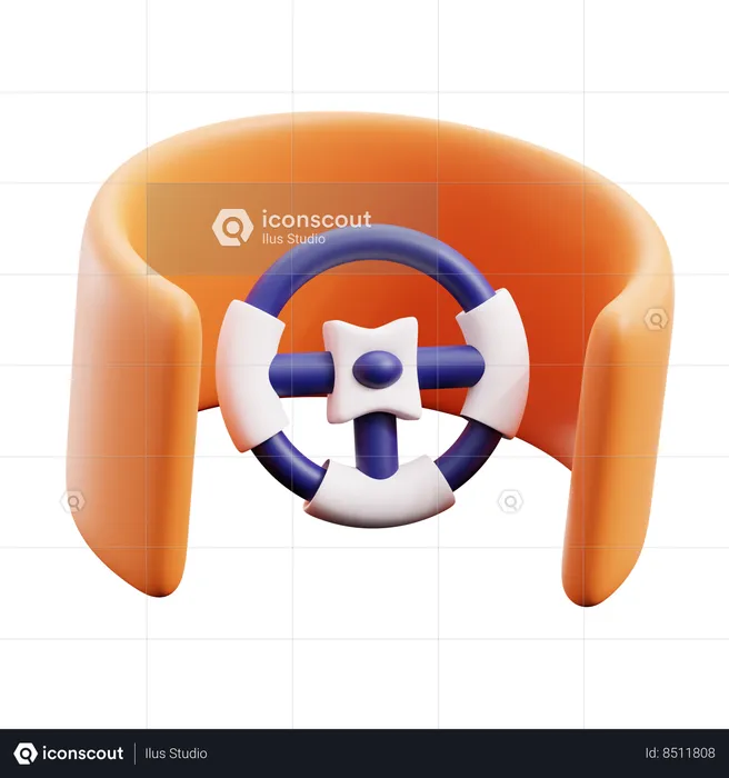 Vr Gaming Steer  3D Icon
