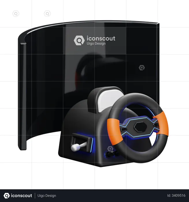 VR Gaming Steering  3D Icon